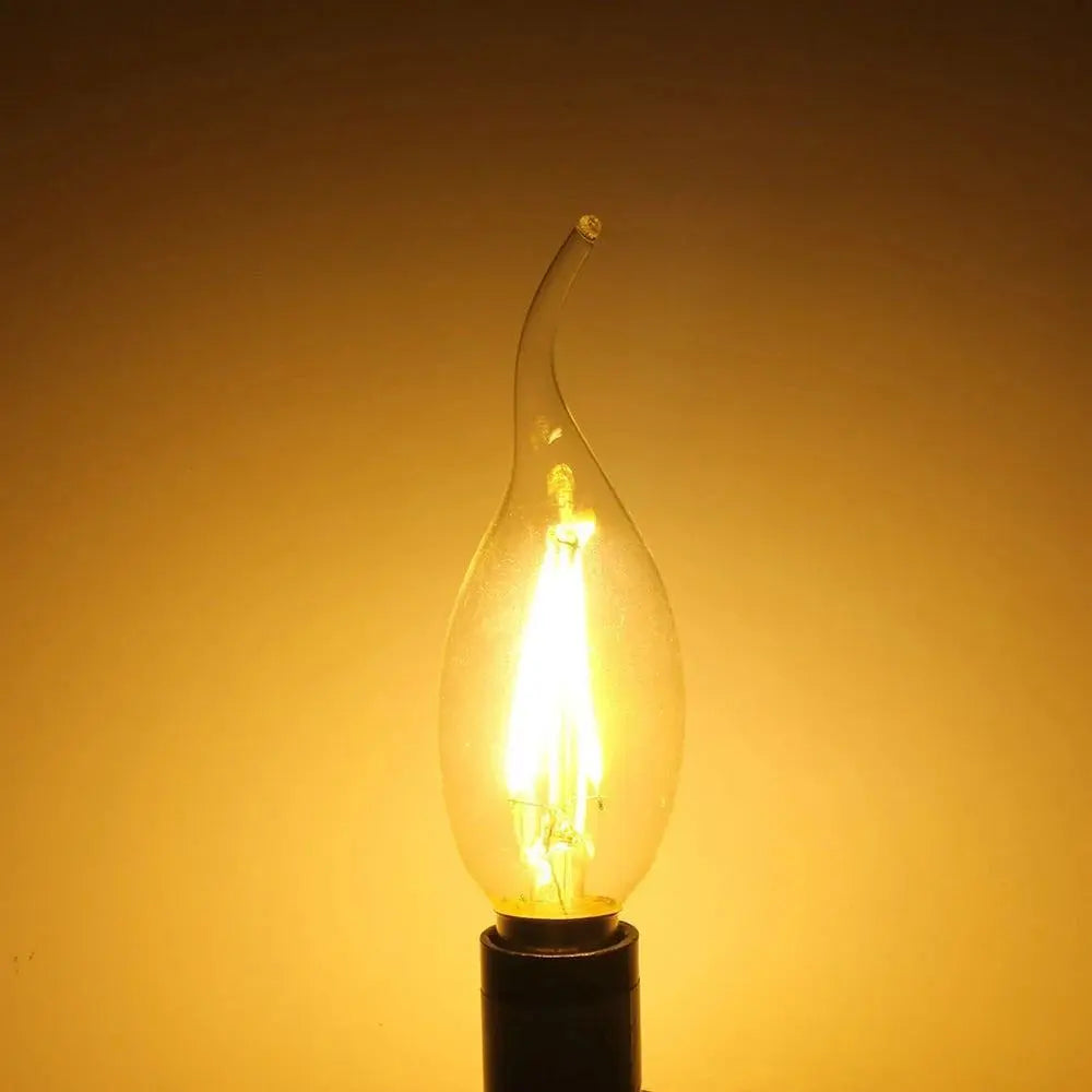 10pcs LED Bulb E14 4W/6W Dimmable Edison Retro Filament Candle Light AC220V C35 Warm/Cold White 360 Degree Energy Saving Lamp PST PS Tradings