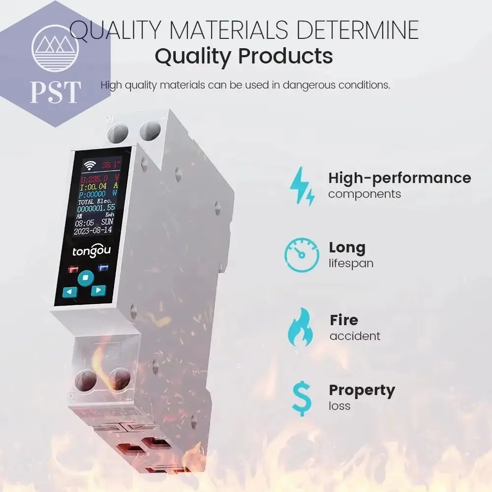 1P 50A Tuya WIFI Smart Switch Leistungsschalter LED Energie Meter Kwh Power Metering Timer Relais Fernbedienung Smart Leben APP PST PS Tradings PST PS Tradings PST PS Tradings 1P 50A Tuya WIFI Smart Switch Leistungsschalter LED Energie Meter Kwh Power Metering Timer Relais Fernbedienung Smart Leben APP