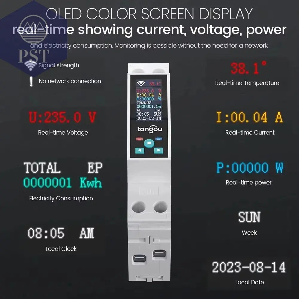 1P 50A Tuya WIFI Smart Switch Leistungsschalter LED Energie Meter Kwh Power Metering Timer Relais Fernbedienung Smart Leben APP PST PS Tradings PST PS Tradings PST PS Tradings 1P 50A Tuya WIFI Smart Switch Leistungsschalter LED Energie Meter Kwh Power Metering Timer Relais Fernbedienung Smart Leben APP
