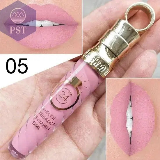 20 Colors Lipstick Waterproof Long Lasting Matte+Shimmer Mental Beauty Lip Gloss Nude Glitter Lip Gloss Beauty Sexy Lip Tint PST PS Tradings