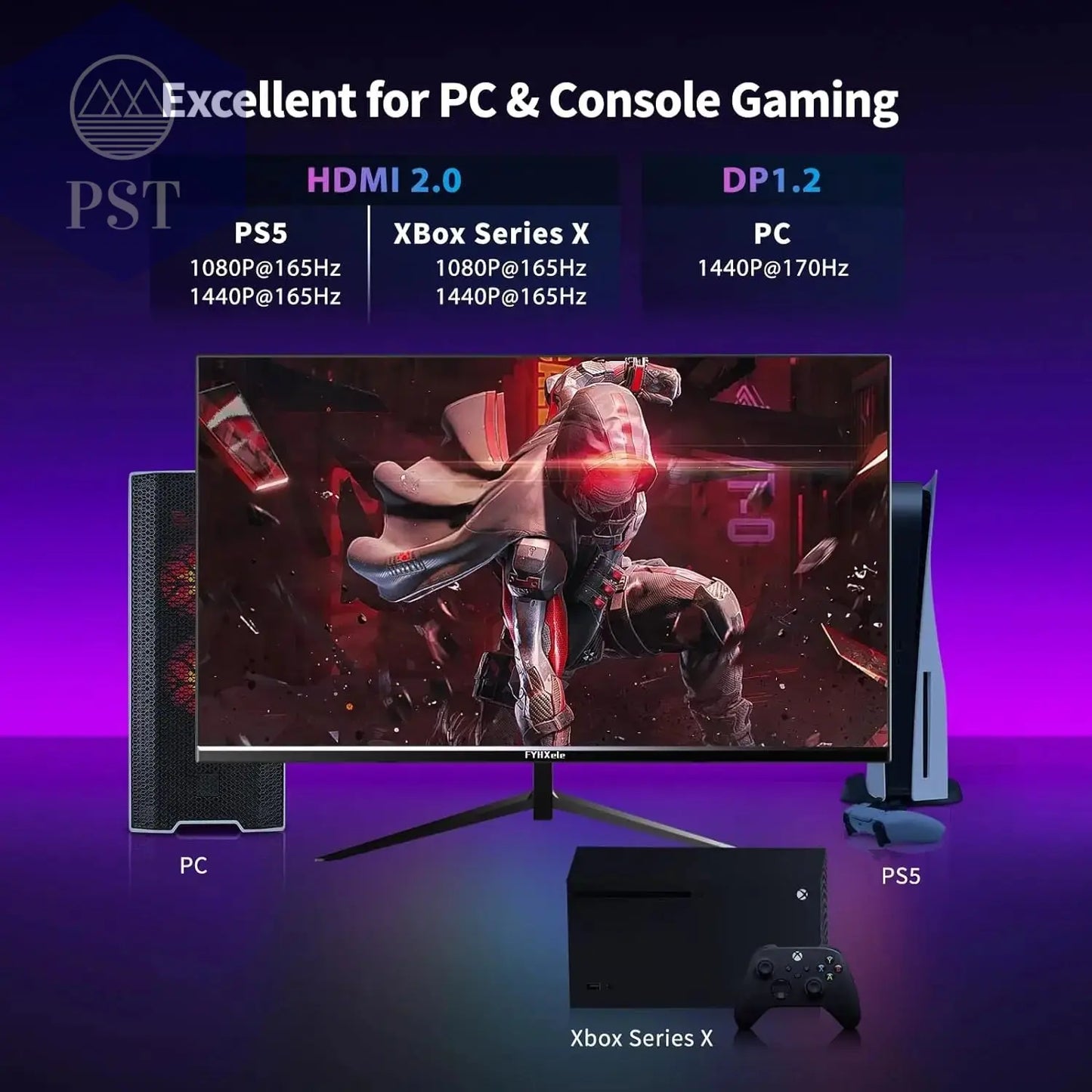 27 Zoll Gaming Monitor 2K Display 170Hz IPS 1ms HDR400 PST PS Tradings Monitor PST PS Tradings PST PS Tradings
