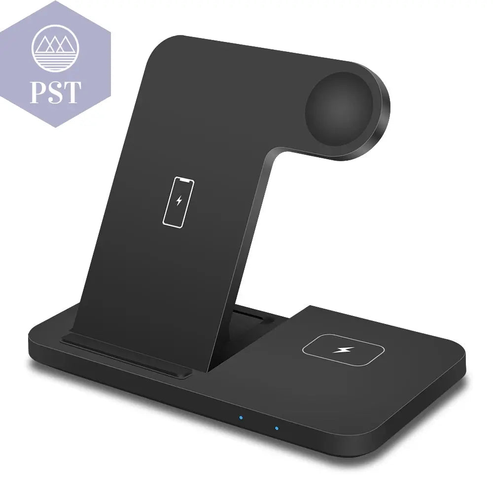 3 in 1Wireless Charger Stand Cellphones & Telecommunications - Cellphones Type2-Black PST PS Tradings