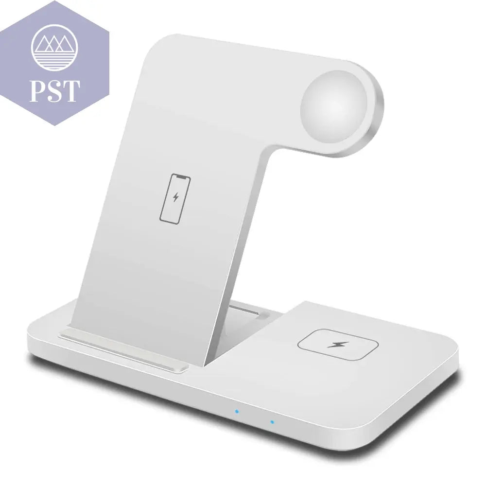 3 in 1Wireless Charger Stand Cellphones & Telecommunications - Cellphones Type2-White PST PS Tradings