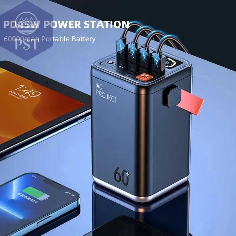 60000mAh Powerbank mit 65W Schnellladung PST PS Tradings PST PS Tradings PST PS Tradings