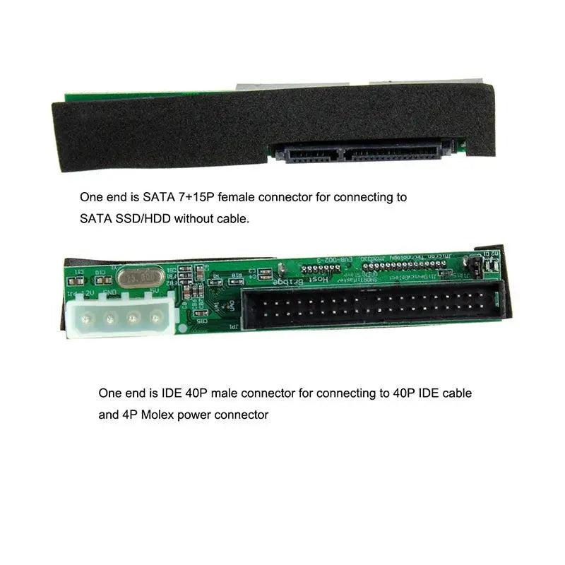 7+15Pin 2.5 Sata Female to 3.5 inch IDE Sata to IDE Adapter Converter Male 40 pin port for ATA 133 100 HDD CD DVD Serial new - PST PS Tradings