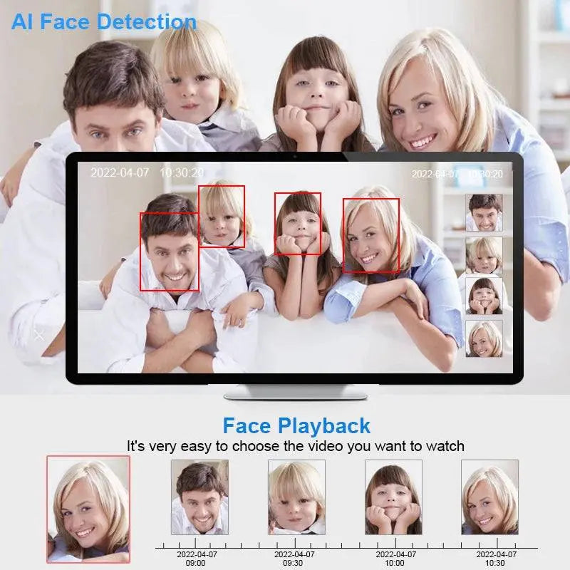 8MP Security Camera System 4K POE NVR Video Surveillance Kit 5MP 4MP Audio Ai Face Detect Color Night Vision IP CCTV Camera Set - Property & Safety Tradings