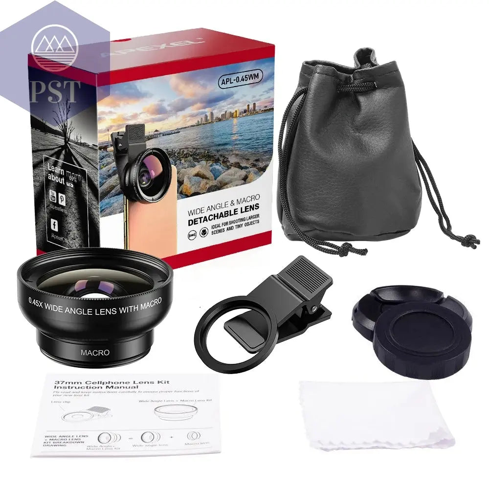 APEXEL Telefon Objektiv kit 0,45 x Super Weitwinkel & 12,5 x Makro Micro Objektiv HD Kamera Linsen Cellphones & Telecommunications - Cellphones PST PS Tradings