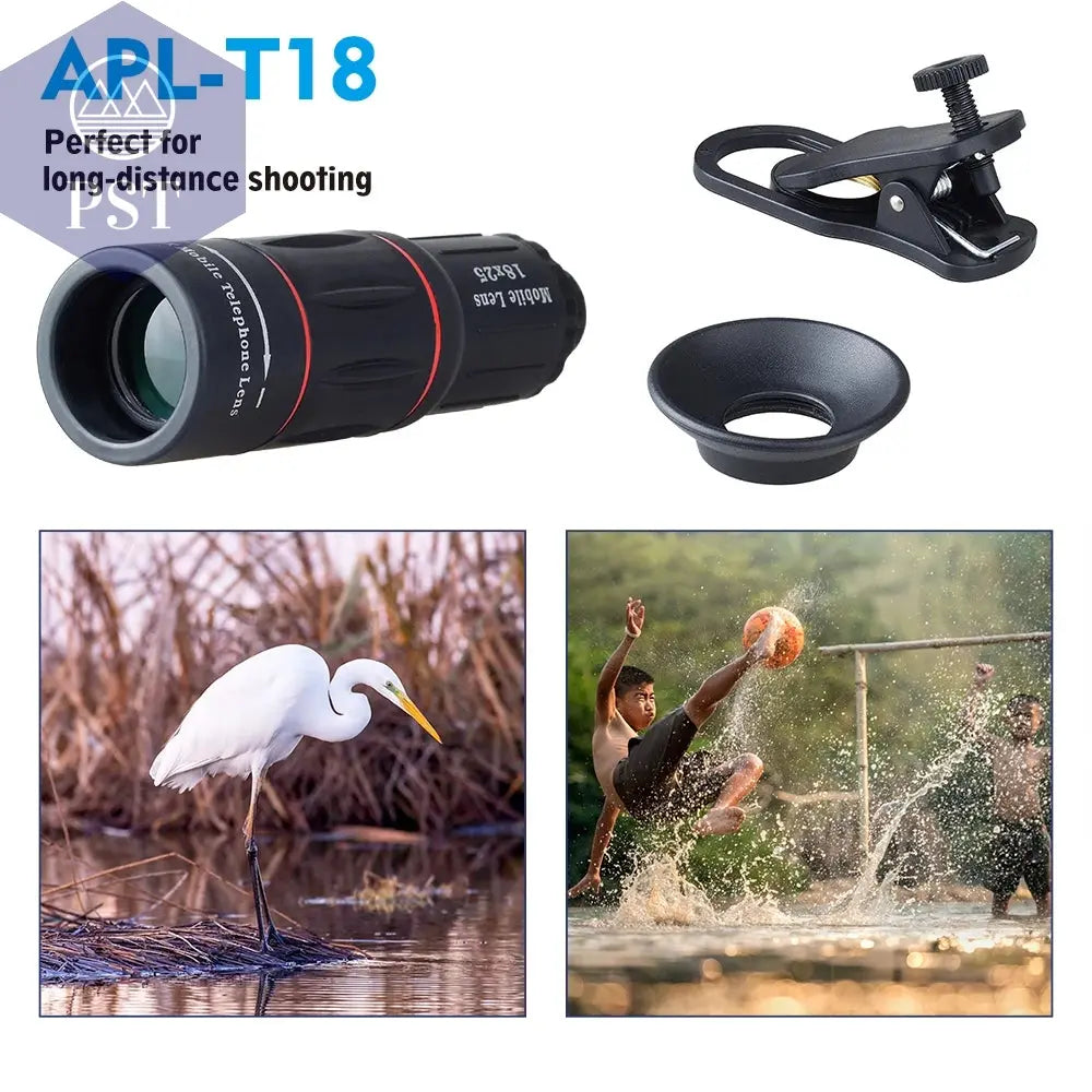 APEXEL Universal 18x25 Monokular Zoom HD Optisches Handyobjektiv Beobachtungsvermessung 18X Teleobjektiv mit Stativ für Smartphone Cellphones & Telecommunications - Cellphones PST PS Tradings