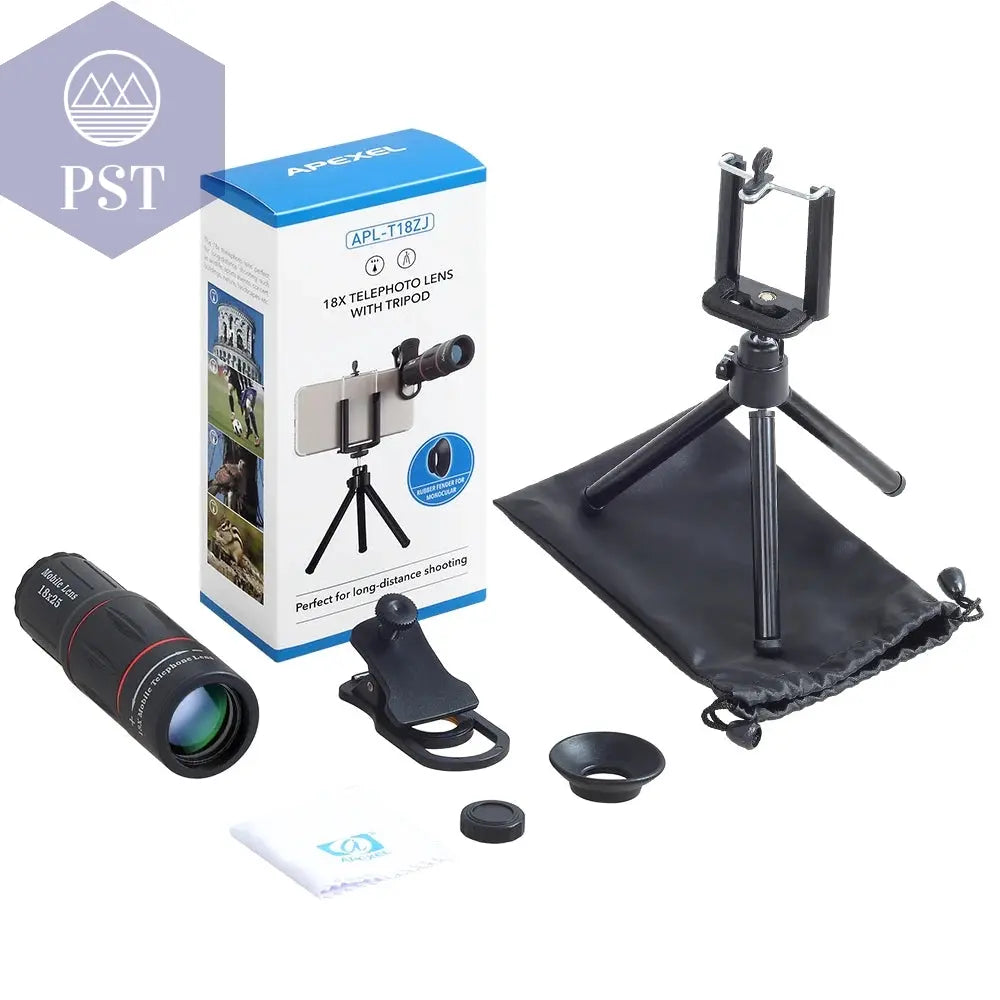 APEXEL Universal 18x25 Monokular Zoom HD Optisches Handyobjektiv Beobachtungsvermessung 18X Teleobjektiv mit Stativ für Smartphone Cellphones & Telecommunications - Cellphones PST PS Tradings