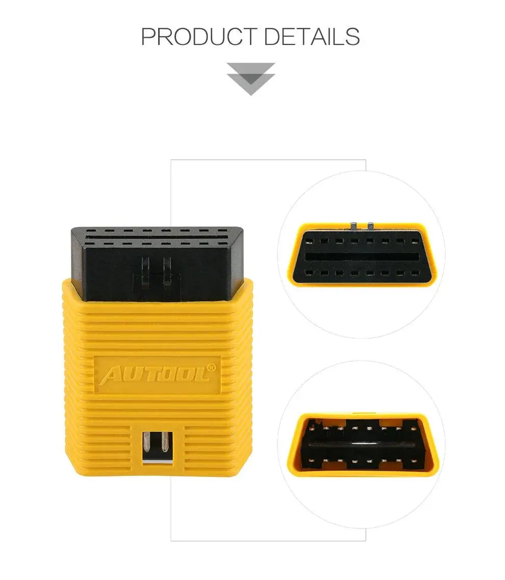 AUTOOL Car OBD2 Connector Extension Adapter Auto OBD 2 Extend OBD 16Pin Connect Parts For Univeral OBDII ELM327 Scanner Adapter - PST PS Tradings