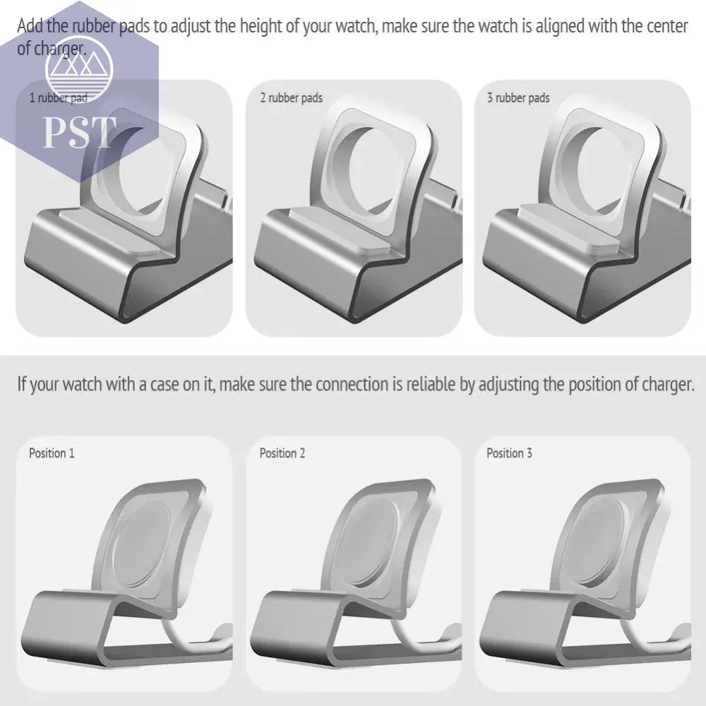 Alu-Ladehalterung Smart-Watch / Ständer mit Ladefunktion / Lade-Dock / Ladestation/ Docking-Station - Smart_Watch Charging Holder Mod.1-10+Ultra_1+2 - PST PS Tradings Cellphones & Telecommunications - Cellphones PST PS Tradings