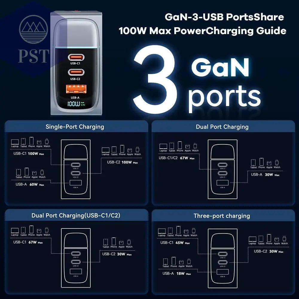 Asome Tech 100W Gan Ladegerät Qc 4,0 Pd 67W 65W Pps Display Tragbares Multi Usb Typ C Schnell Ladegerät Für Laptop Tablet Iphone Samsung PST PS Tradings PST PS Tradings PST PS Tradings Asome Tech 100W Gan Ladegerät Qc 4,0 Pd 67W 65W Pps Display Tragbares Multi Usb Typ C Schnell Ladegerät Für Laptop Tablet Iphone Samsung