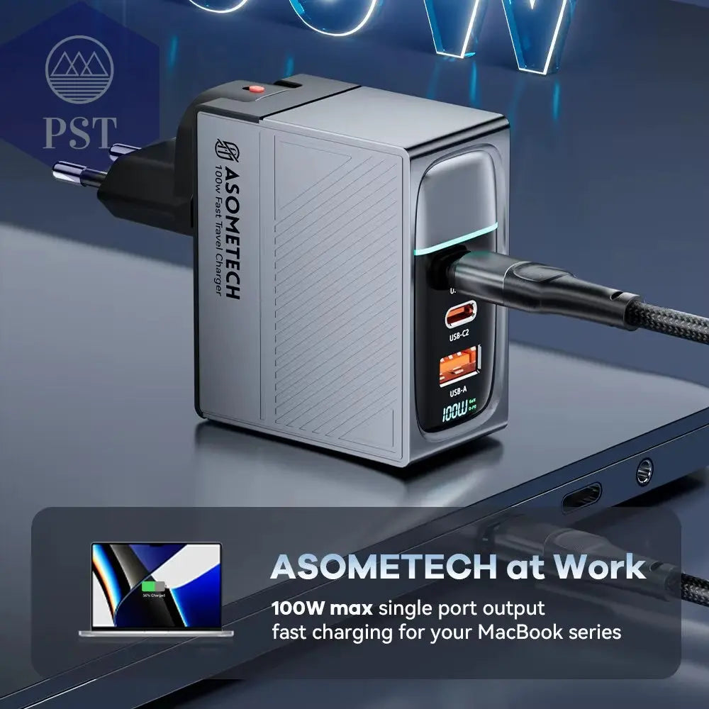 Asome Tech 100W Gan Ladegerät Qc 4,0 Pd 67W 65W Pps Display Tragbares Multi Usb Typ C Schnell Ladegerät Für Laptop Tablet Iphone Samsung PST PS Tradings PST PS Tradings PST PS Tradings Asome Tech 100W Gan Ladegerät Qc 4,0 Pd 67W 65W Pps Display Tragbares Multi Usb Typ C Schnell Ladegerät Für Laptop Tablet Iphone Samsung