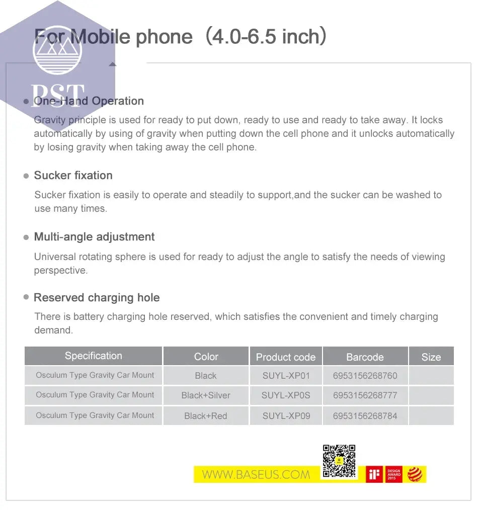 Baseus Gravity Autotelefonhalter für iPhone 16, Samsung, Saugnapf, Autohalterung für Telefone im Auto, Handyhalter, Ständer, 38,ajuan Cellphones & Telecommunications - Cellphones PST PS Tradings