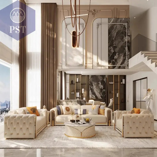 Elegantes Leder Sofa Set Luxus Couch PST PS Tradings Sofa PST PS Tradings PST PS Tradings Elegantes Leder Sofa Set Luxus Couch Sofa