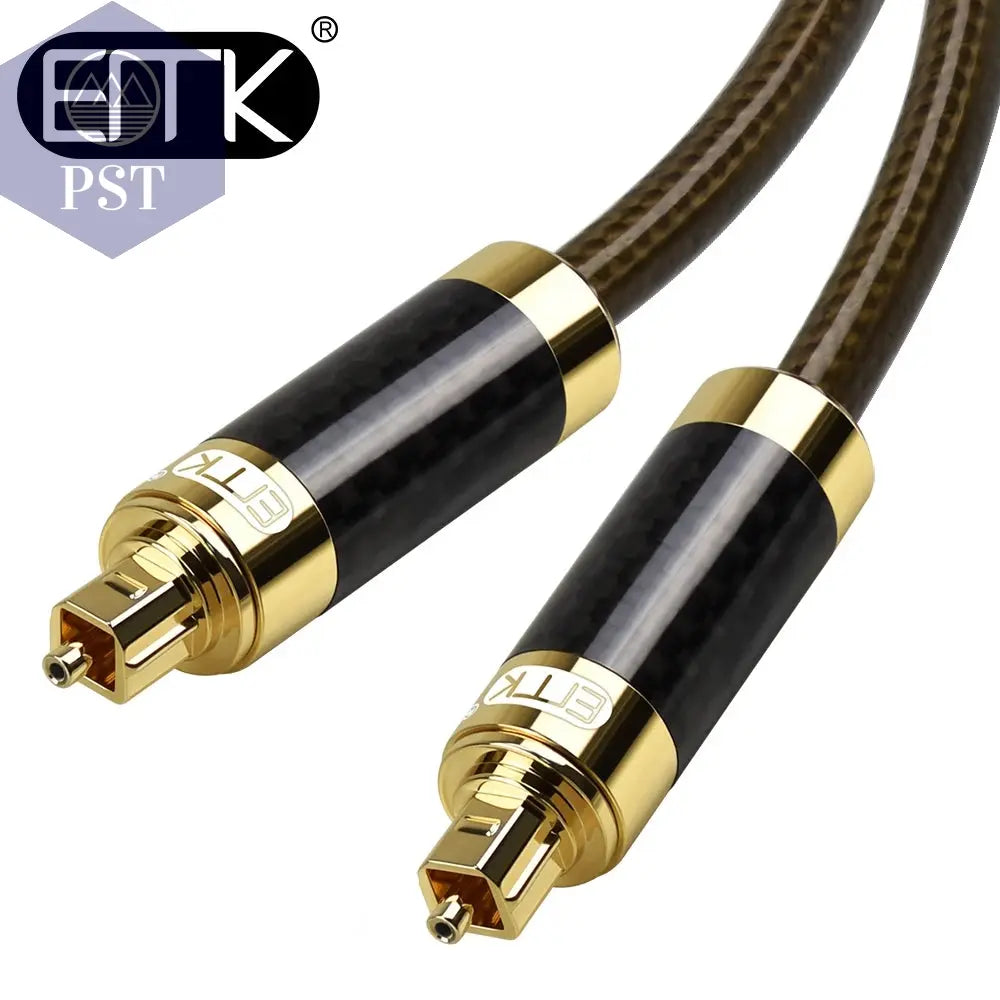 Emk optisches kabel toslink audio kabel spdif faser kabel 1m 3m 5m kohle faser schale für spearker sound bar tv toslink spdif kabel PST PS Tradings