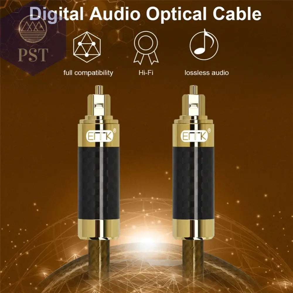 Emk optisches kabel toslink audio kabel spdif faser kabel 1m 3m 5m kohle faser schale für spearker sound bar tv toslink spdif kabel PST PS Tradings