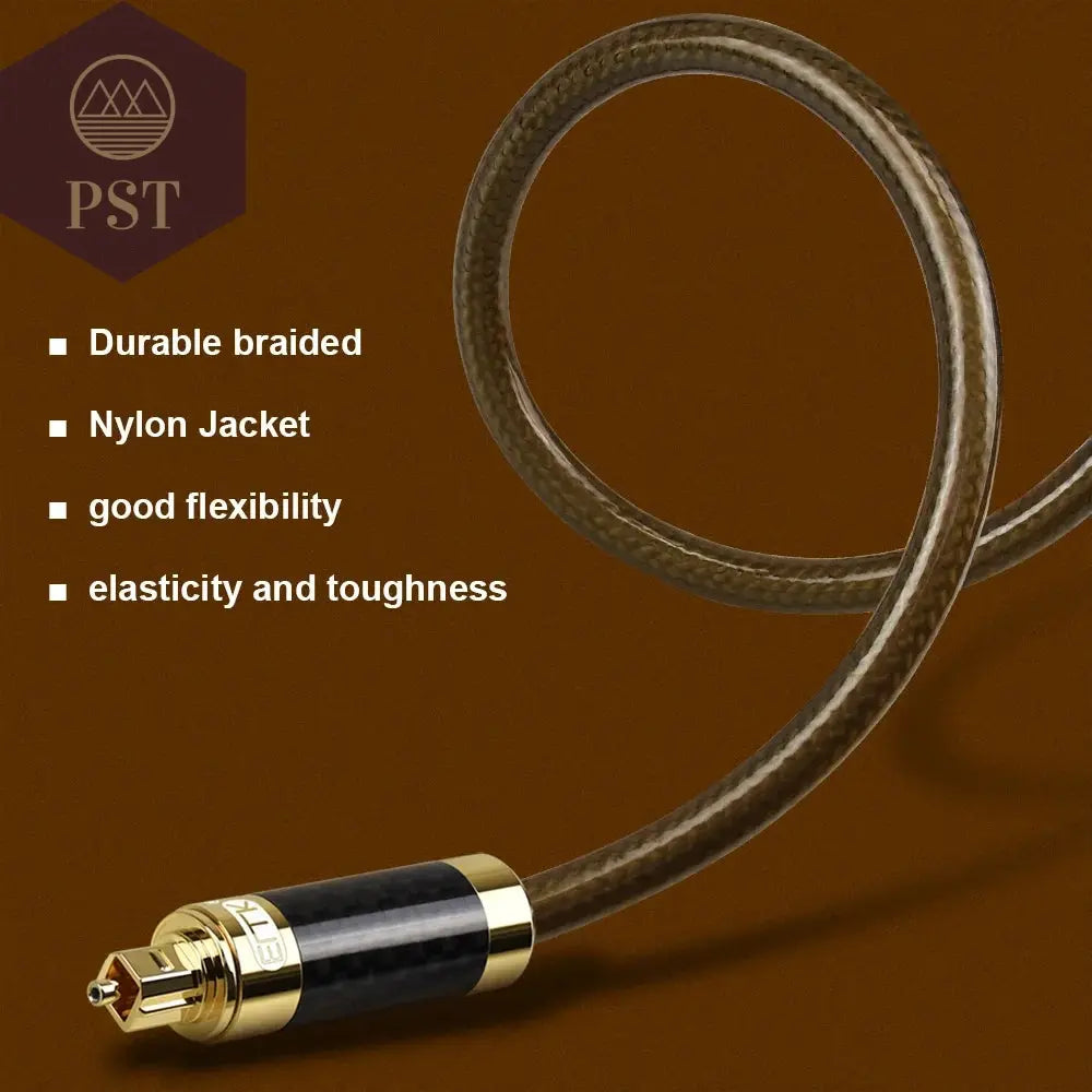 Emk optisches kabel toslink audio kabel spdif faser kabel 1m 3m 5m kohle faser schale für spearker sound bar tv toslink spdif kabel PST PS Tradings
