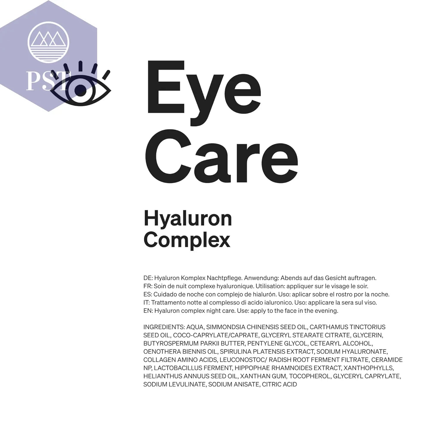 Eye Care – 15Ml Augencreme Mit Hyaluron – Eye Cream Mit Hyaluronsäure, Koffein, Aprikosenkernöl & Spirulina – anti Aging Gegen Augenringe – 100% Naturkosmetik, Vegan, Parfümfrei PST PS Tradings PST PS Tradings PST PS Tradings