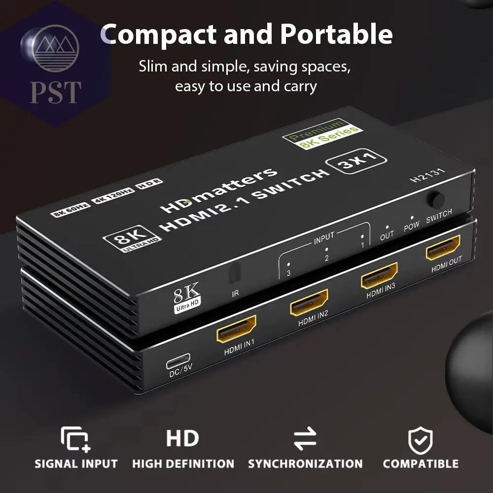 HDMI 2.1 Switch Splitter 120 Hz 5-Port HDMI 4K 120 Hz Splitter Switcher CEC 48 Gbit/S HDMI 2.1 Switch 8K Mit Fernbedienung HDMI HDR 8K 4K PST PS Tradings PST PS Tradings PST PS Tradings HDMI 2.1 Switch Splitter 120 Hz 5-Port HDMI 4K 120 Hz Splitter Switcher CEC 48 Gbit/S HDMI 2.1 Switch 8K Mit Fernbedienung HDMI HDR 8K 4K