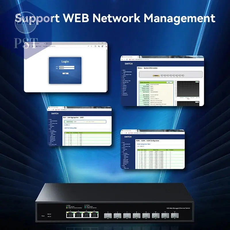 HORACO 12-Port 10G Web Managed Switch PST PS Tradings Switch PST PS Tradings PST PS Tradings HORACO 12-Port 10G Web Managed Switch Switch