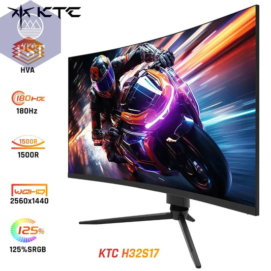 KTC H32S17 32 Zoll 1500R Gebogener Gaming-Monitor 2560 X 1440 QHD 170 Hz 16:9 ELED 99 % Srgb Mit Stabilem Stativ Vesa-Mount-Displayer PST PS Tradings KTC H32S17 32 Zoll 1500R Gebogener Gaming-Monitor 2560 X 1440 QHD 170 Hz 16:9 ELED 99 % Srgb Mit Stabilem Stativ Vesa-Mount-Displayer