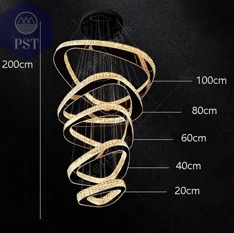 LED Rings Pendant Lights for Modern Decor Lightning Pendants Interior Design Lights Lamps LED Light PST PS Tradings PST PS Tradings 5 rings black / RC remote dimming PST PS Tradings LED Rings Pendant Lights for Modern Decor Lightning Pendants Interior Design Lights Lamps LED Light