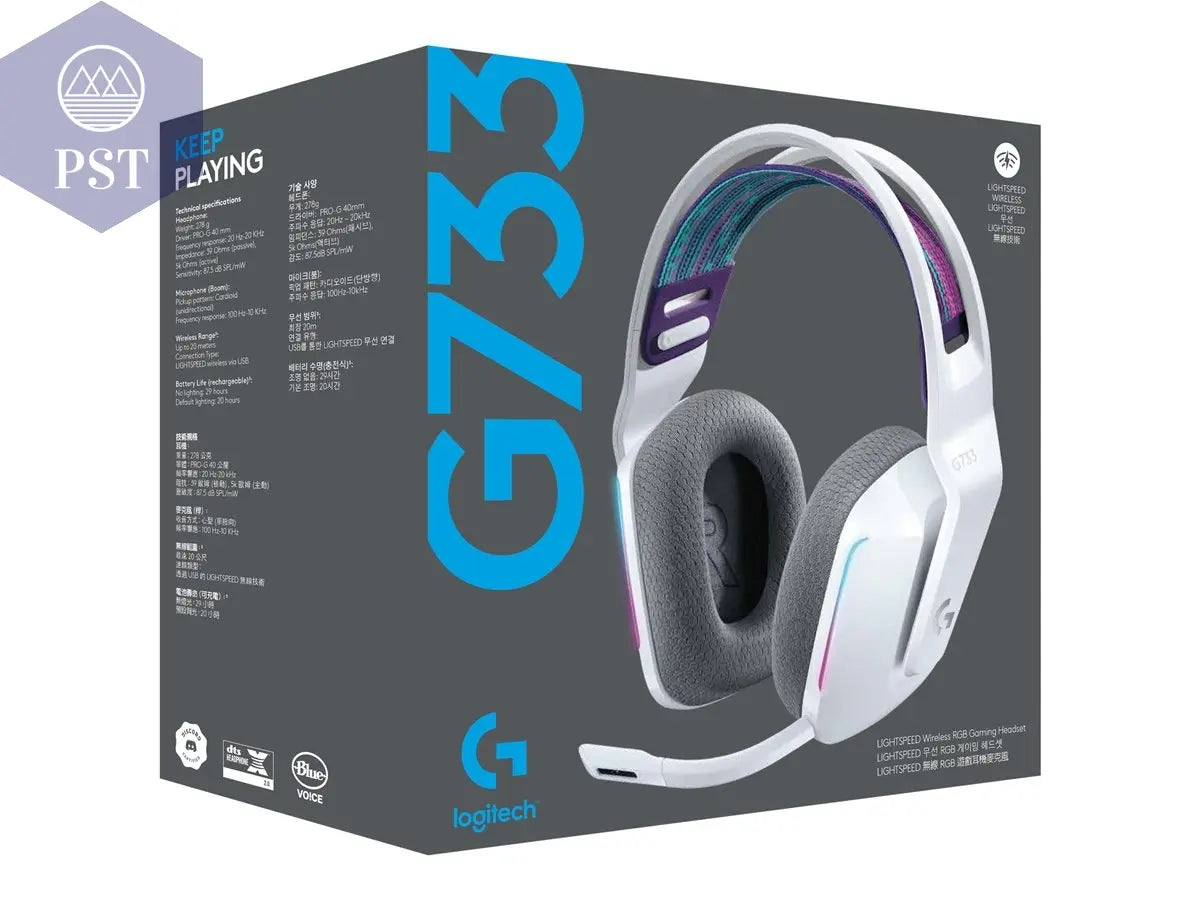 LOGITECH G G733 LIGHTSPEED Wireless RGB Gaming Headset Headset full size 2.4 GHz wireless PST PS Tradings Kopfhörer PST PS Tradings PST PS Tradings
