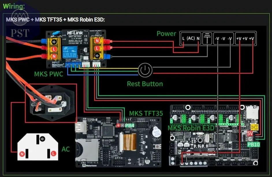 Makerbase MKS PWC Power Monitoring auto power off Continued to Play Module automatically put off power detect 3D printer parts PST PS Tradings