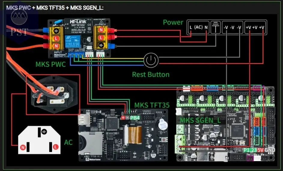 Makerbase MKS PWC Power Monitoring auto power off Continued to Play Module automatically put off power detect 3D printer parts PST PS Tradings