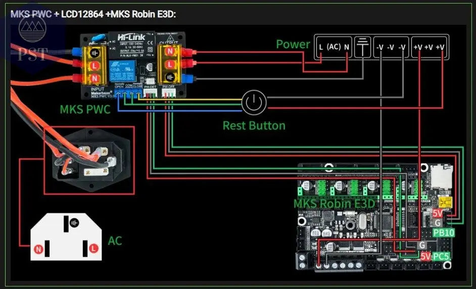 Makerbase MKS PWC Power Monitoring auto power off Continued to Play Module automatically put off power detect 3D printer parts PST PS Tradings