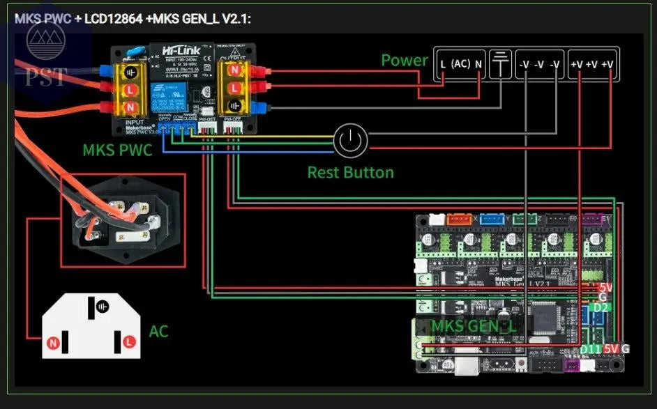 Makerbase MKS PWC Power Monitoring auto power off Continued to Play Module automatically put off power detect 3D printer parts PST PS Tradings