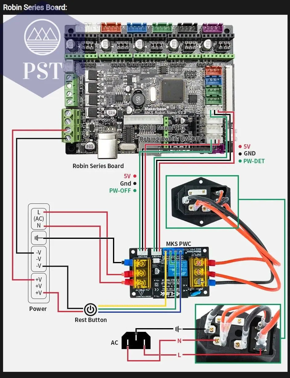 Makerbase MKS PWC Power Monitoring auto power off Continued to Play Module automatically put off power detect 3D printer parts PST PS Tradings