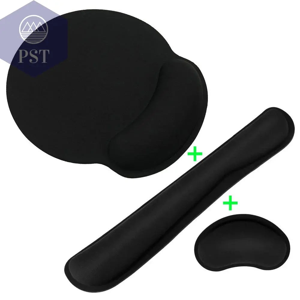 New Wrist Rest Mouse Pad Memory Foam Superfine Fibre Wrist Rest Pad Ergonomic Mousepad for Typist Office Gaming PC Laptop - PST PS Tradings