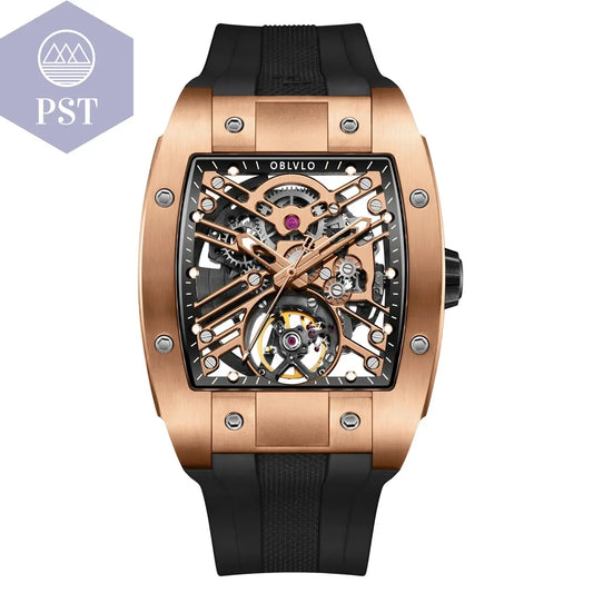 OBLVLO Sportwatch für Herren – Automatik Edelstahl Armbanduhr PST PS Tradings PST PS Tradings EM-ST-PBB PST PS Tradings OBLVLO Sportwatch für Herren – Automatik Edelstahl Armbanduhr