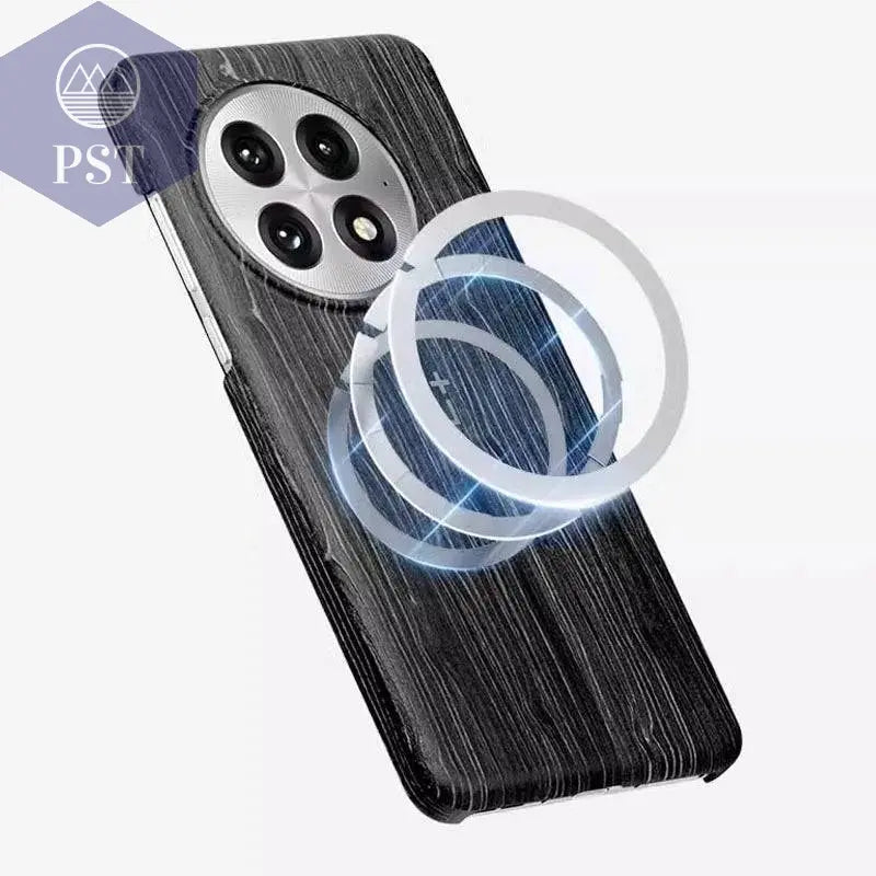 Original Case For OnePlus 13 Case Carbon Bumper Sandstone Black Wood Karbon Mag Charger Cover Phone Case For One Plus 13 - Property & Safety Tradings