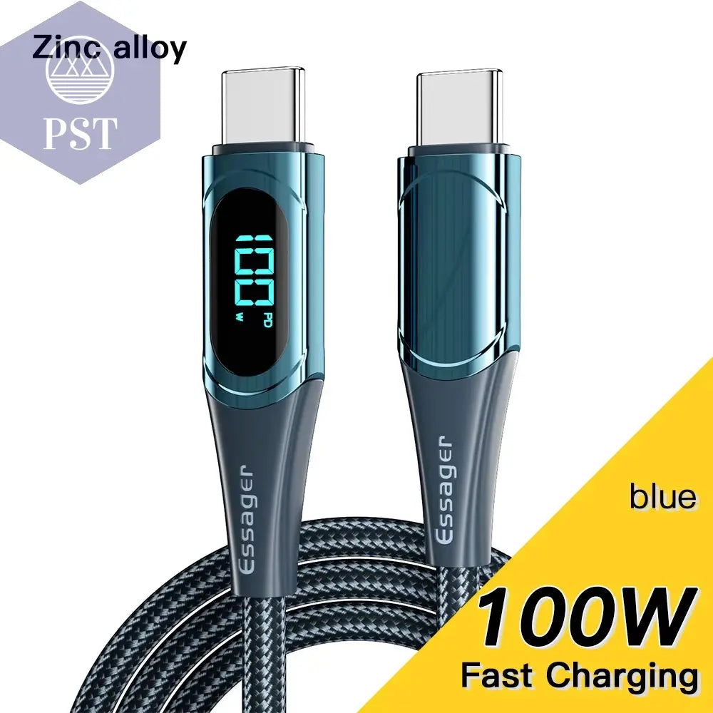 PD 100 W Usb-Typ-C-Kabel Auf USB C 7 a Schnellladekabel Für OPPO Realme Huawei Poco Samsung Displaykabel PST PS Tradings PST PS Tradings 100W-Blue-Cable-2-2M PST PS Tradings PD 100 W Usb-Typ-C-Kabel Auf USB C 7 a Schnellladekabel Für OPPO Realme Huawei Poco Samsung Displaykabel
