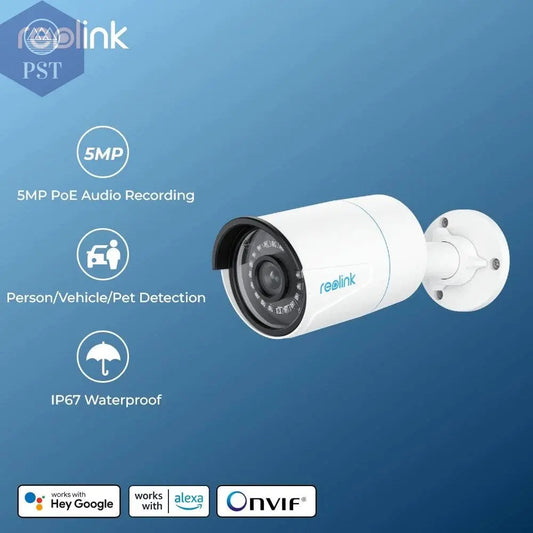 Reolink Smart Security Camera 5MP Outdoor Infrared Night Vision Cam with Human/Car/Pet Detection POE IP Camera - Property & Safety Tradings