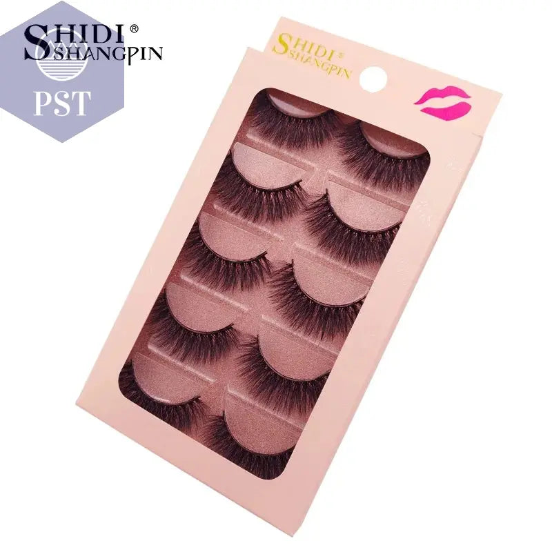 SHIDISHANGPIN 5 Pairs Eyelashes Natural Mink Eyelashes Fluffy 3D Mink Lashes Thick False Eyelashes Makeup Fake Eyelashes cilios PST PS Tradings PST PS Tradings 5pairs-G905-lashes PST PS Tradings