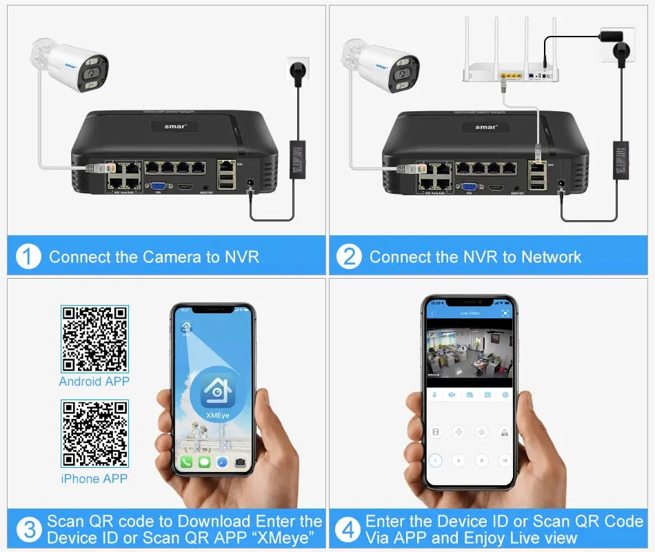 8MP Security Camera System 4K POE NVR Video Surveillance Kit 5MP 4MP Audio Ai Face Detect Color Night Vision IP CCTV Camera Set - Property & Safety Tradings
