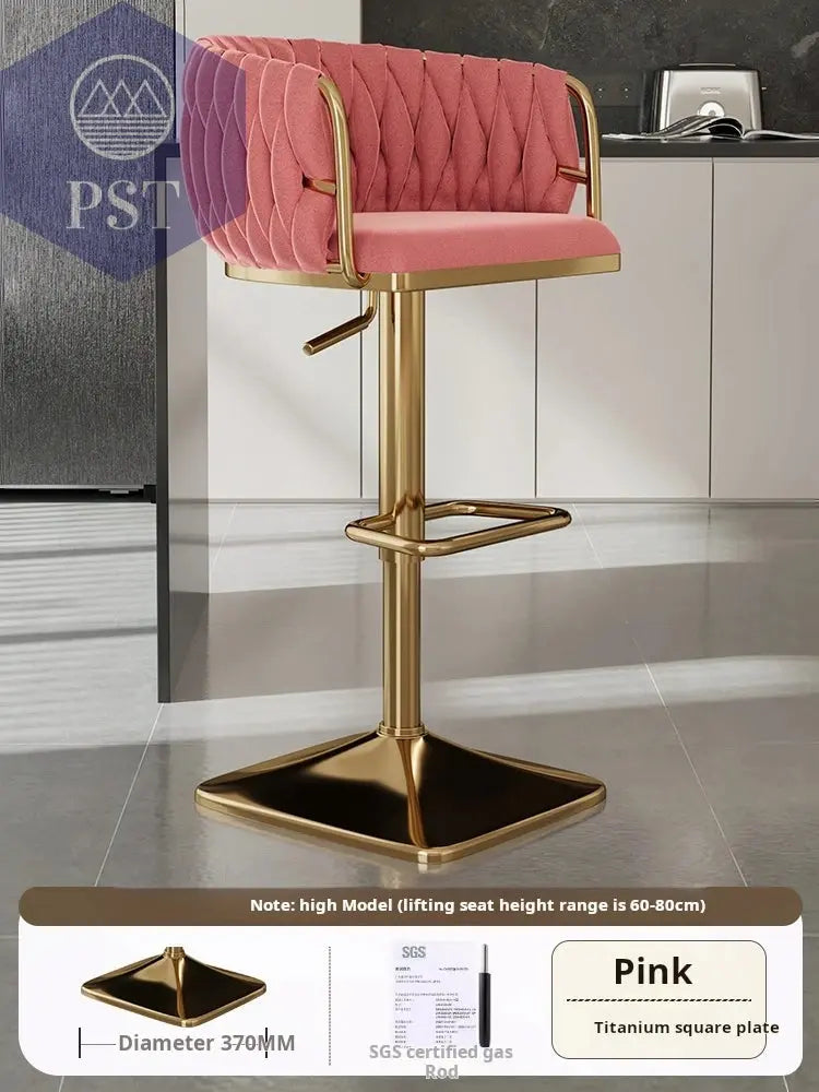 Samt Bar Stuhl Home Küche Hoch hocker Cafe Lift Drehstuhl Luxus Theken hocker moderner Bar stuhl mit Rückenlehnen möbeln PST PS Tradings