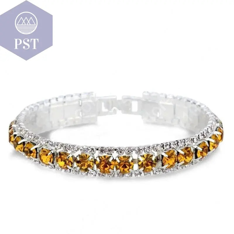 Silver Women Classic Jewelry Red Cubic Zircon Bracelet& Bangle present - PST PS Tradings