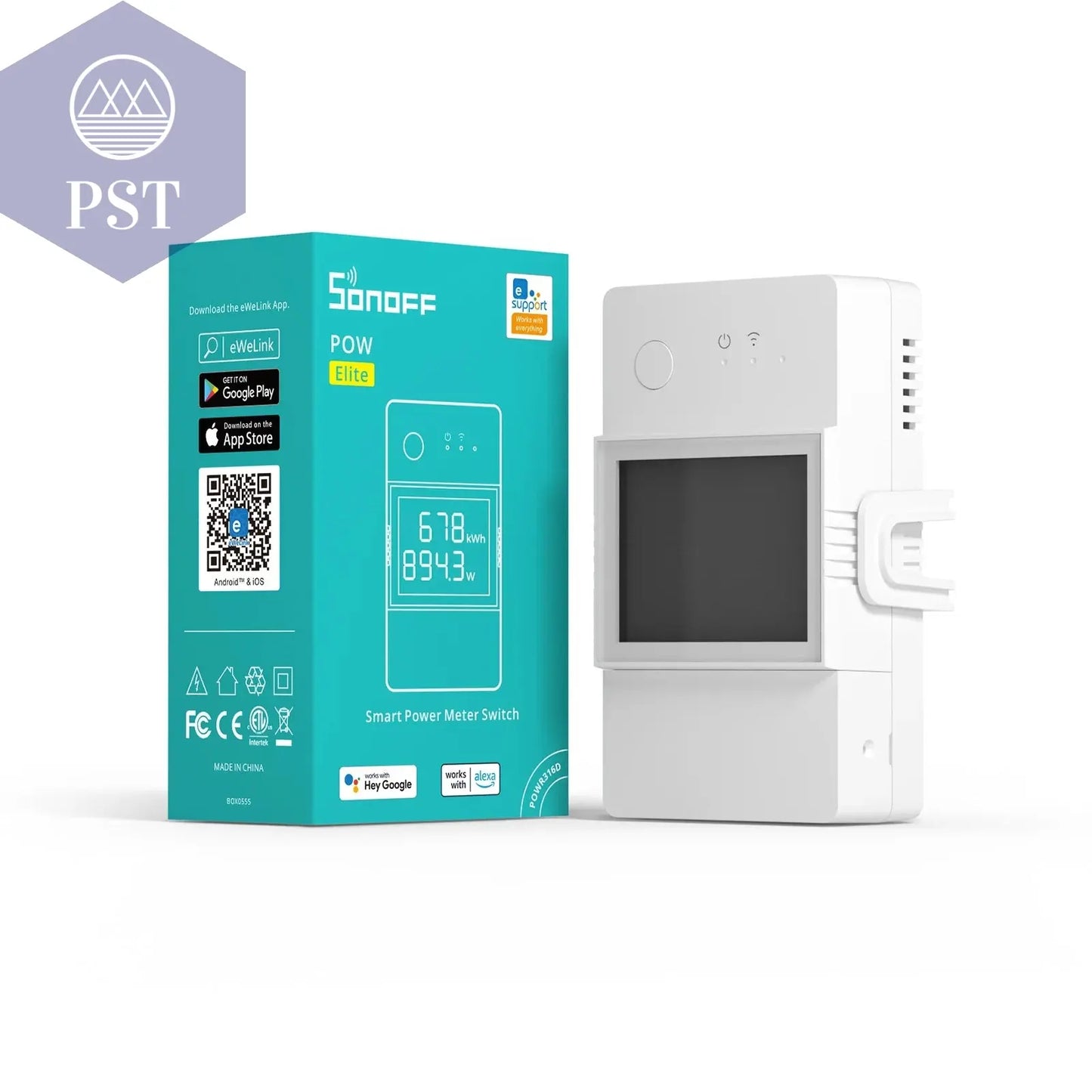 Sonoff Pow R3 16A /20A Wifi Smart Switch Höhere Genauigkeit Stromverbrauch Messen Monitor Strom Energie Verwendung Funktioniert mit Alexa PST PS Tradings