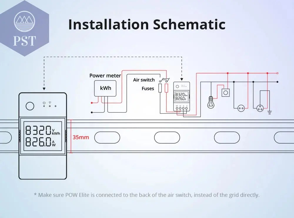 Sonoff Pow R3 16A /20A Wifi Smart Switch Höhere Genauigkeit Stromverbrauch Messen Monitor Strom Energie Verwendung Funktioniert mit Alexa PST PS Tradings