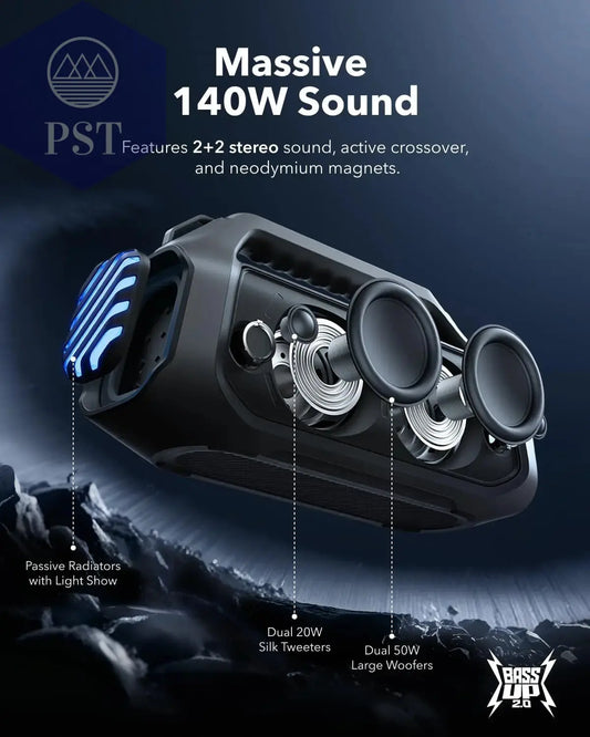 Soundcore Boom 2 Plus Lautsprecher Anker 140W IPX7 PST PS Tradings Lautsprecher PST PS Tradings PST PS Tradings