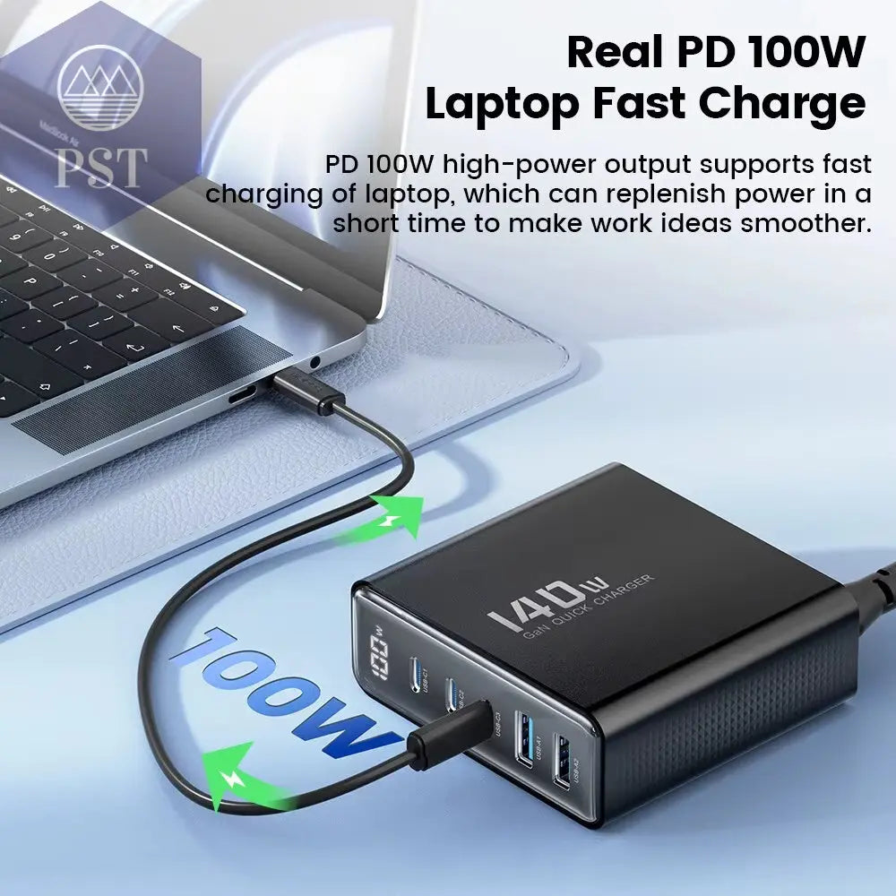 Toocki 140W Gan Usb Ladegerät 5 In1 Desktop Schnell Aufladen Usb Typ C Ladegerät Led Display Ladegerät Für Iphone Xiaomi Smartphone Laptop PST PS Tradings PST PS Tradings PST PS Tradings Toocki 140W Gan Usb Ladegerät 5 In1 Desktop Schnell Aufladen Usb Typ C Ladegerät Led Display Ladegerät Für Iphone Xiaomi Smartphone Laptop