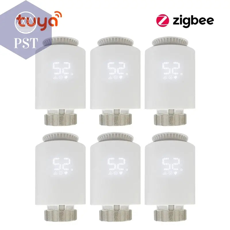 Tuya Smart Zigbee 3,0 TRV Heizkörper Stellventil Thermostatventil Temperatur Controller Unterstützung Alexa Google Hause PST PS Tradings Me167 6PcsTuya Smart Zigbee 3,0 TRV Heizkörper Stellventil Thermostatventil Temperatur Controller Unterstützung Alexa Google Hause