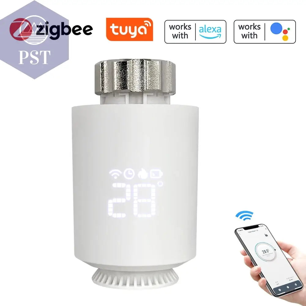 Tuya Smart Zigbee 3,0 TRV Heizkörper Stellventil Thermostatventil Temperatur Controller Unterstützung Alexa Google Hause PST PS Tradings Tuya Smart Zigbee 3,0 TRV Heizkörper Stellventil Thermostatventil Temperatur Controller Unterstützung Alexa Google Hause