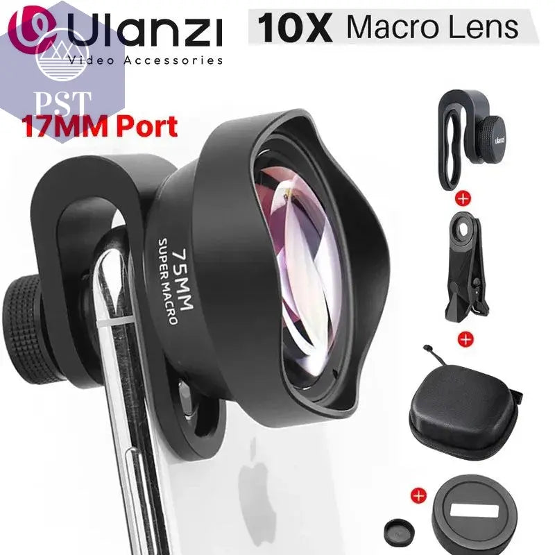 Ulanzi 17mm 10X Macro Lens Universal For iPhone 13 14 15 16 Mini Pro Max Samsung S20 S21 S22 S23 Ultra Huawei XiaoMi Phone Lens - PST PS Tradings PST PS Tradings