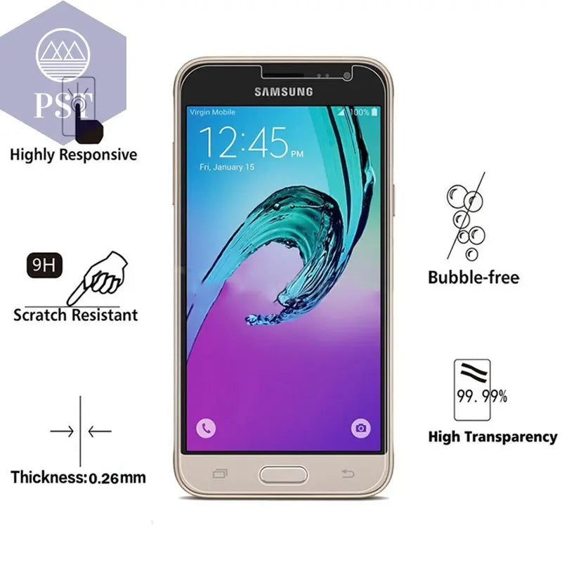 Ultra-thin 0.26 mm Tempered Glass Film for Samsung Galaxy J3 PST PS Tradings